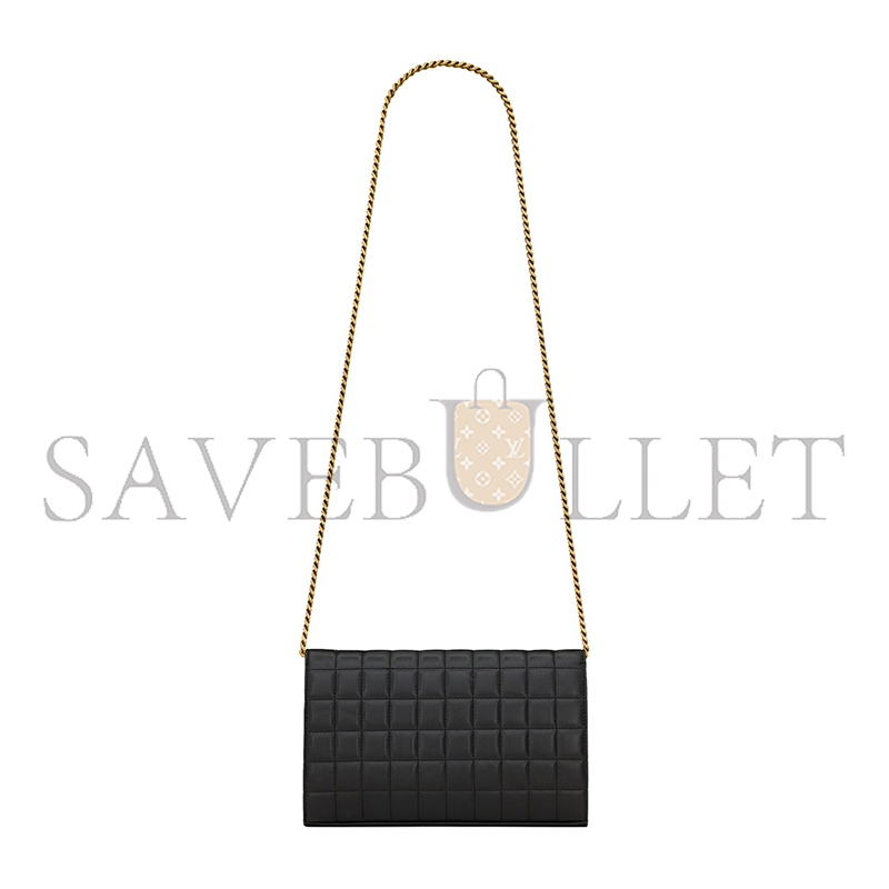 YSL LAMBSKIN CASSANDRE CHAIN WALLET 743346AABVP1000 (23*14*3cm)